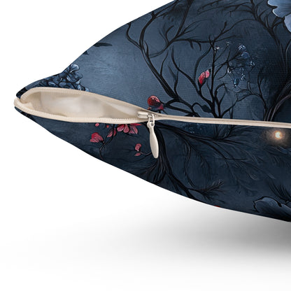 Black Roses & Vines Throw Pillow