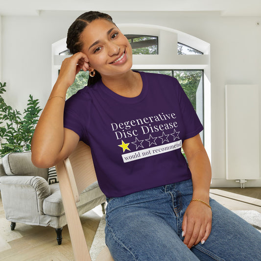 Degenerative Disc Disease 1 Star Would Not Recommend Adult T-shirt