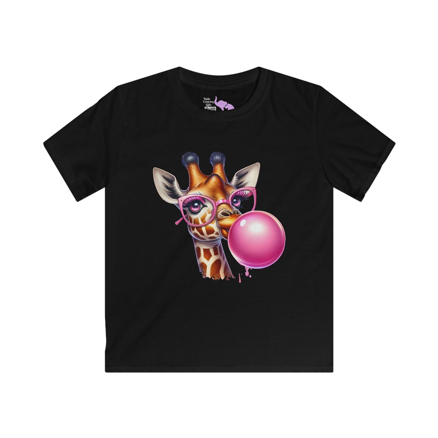 Girraffe Blowing Bubble Kids Softstyle Tee
