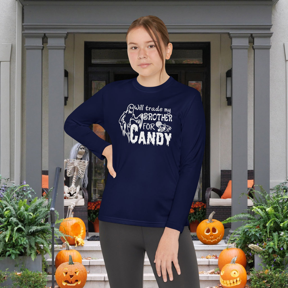 Will Trade My Brother For Candy Youth Long Sleeve Tee