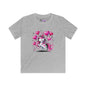 Pink & Black Sparkly Unicorn Kids Softstyle Tee