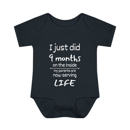 I Just Did 9 Months on the inside Infant Baby Rib Bodysuit