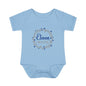 Blue Milestone Wreath Onesie-Eleven Months
