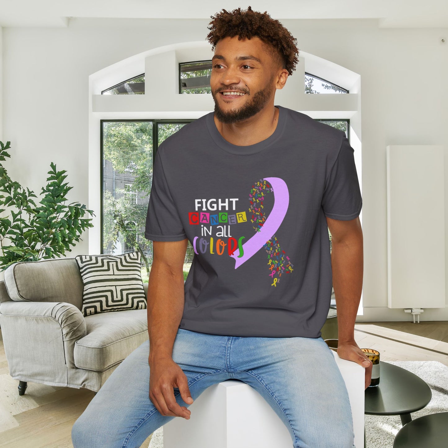 Fight Cancer in All Colors 14 Adult T-shirt