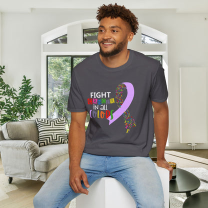 Fight Cancer in All Colors 14 Adult T-shirt