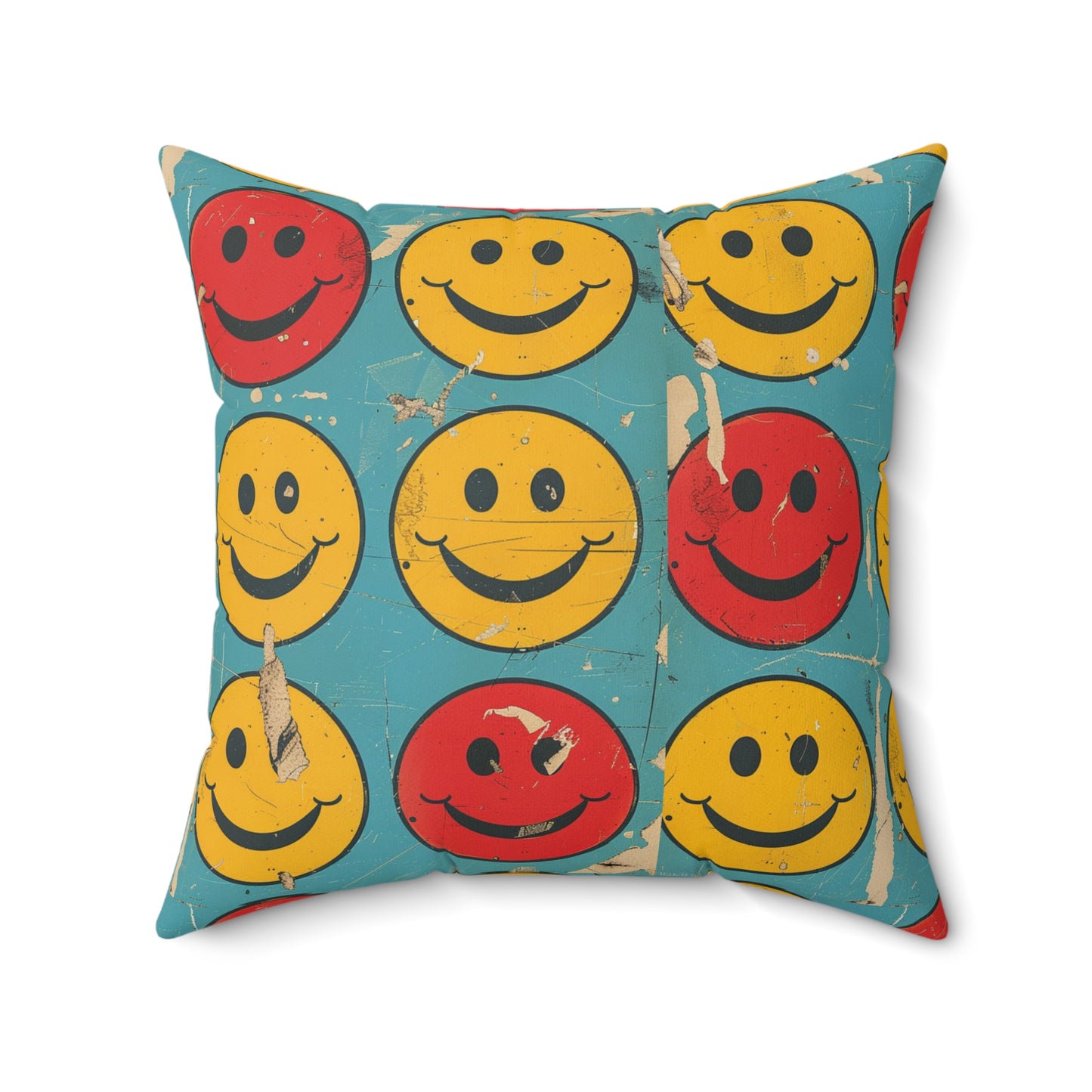 Retro Grins Throw Pillow