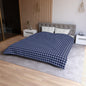 Diamond Bloom-Navy & Periwinkle Microfiber Duvet Cover