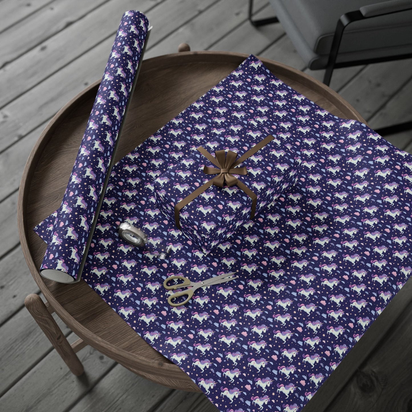 Starlight Unicorn Parade Wrapping Paper