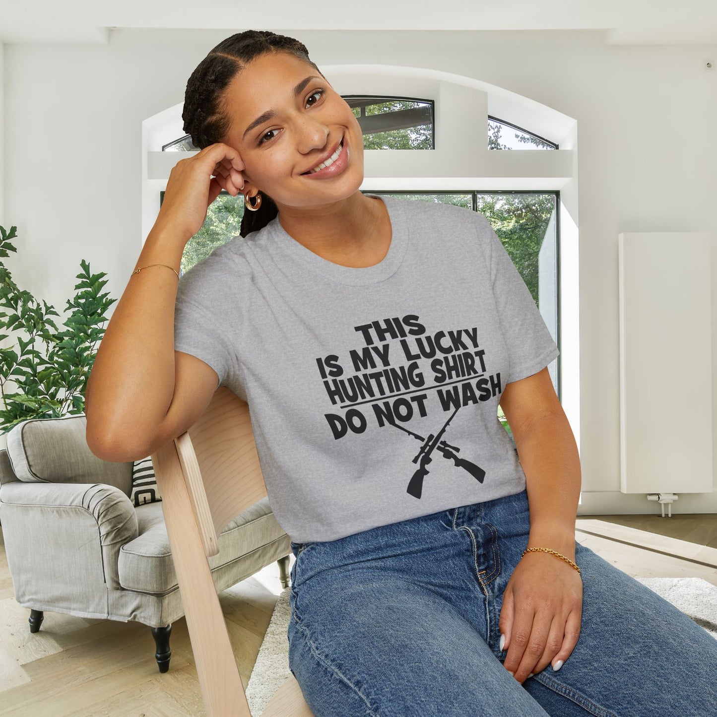 This Is My Lucky Hunting Shirt Do Not Wash Adult T-shirt