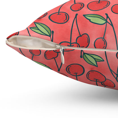 Cherry Bombshell Throw Pillow