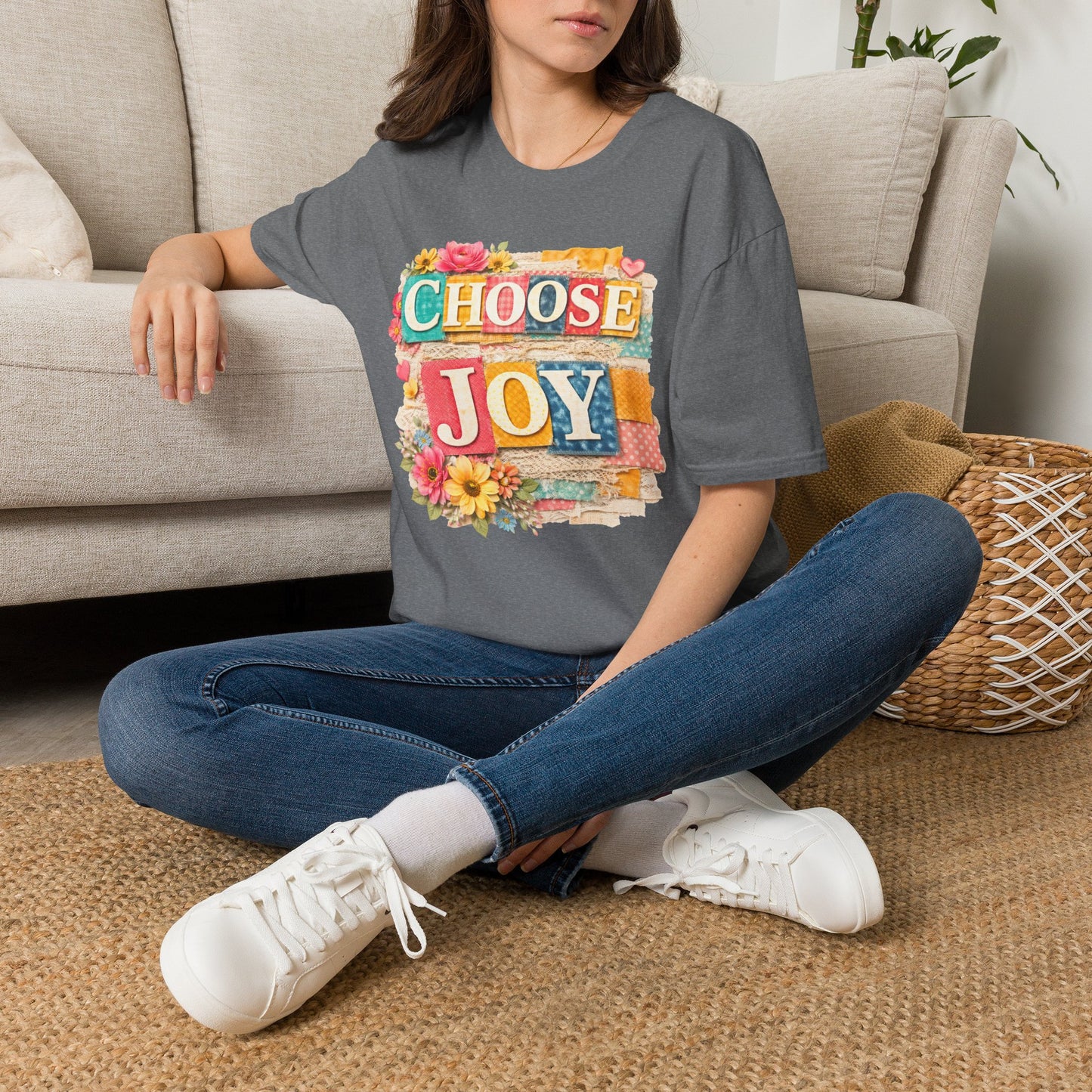 Choose Joy (Lace Collage) Adult T-shirt