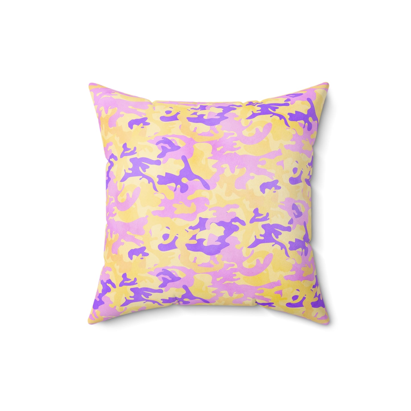 Peach Sorbet Camo Throw Pillow