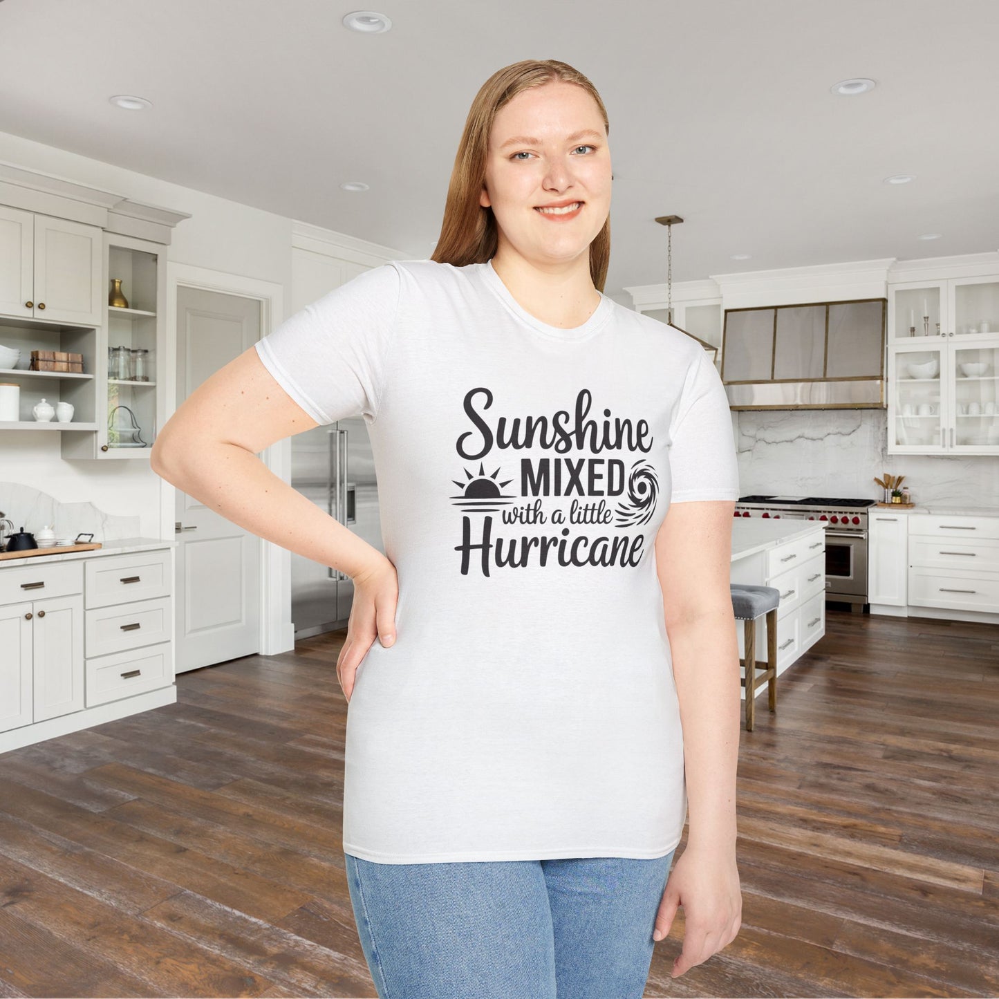 Sunshine Mixed With A Little Hurricane Adult T-shirt