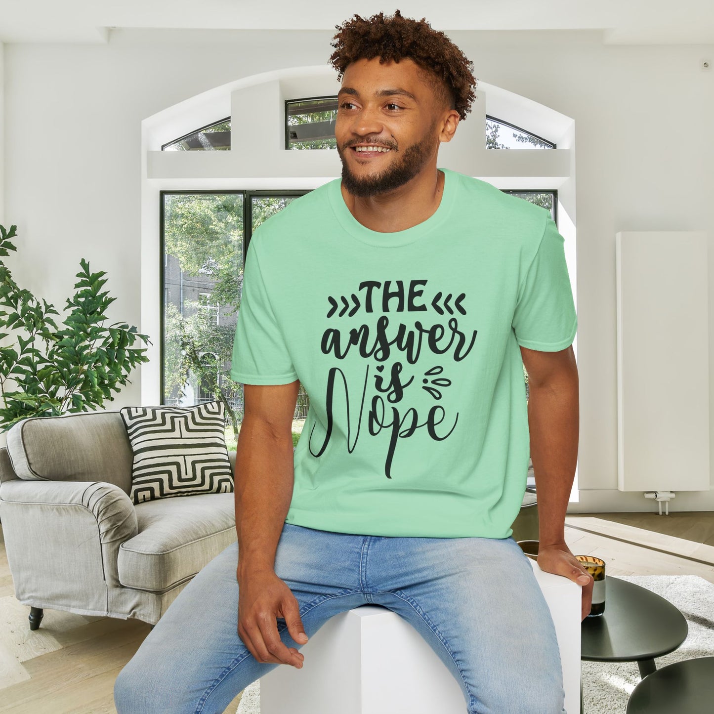 The Answer Is Nope 2 Adult T-shirt