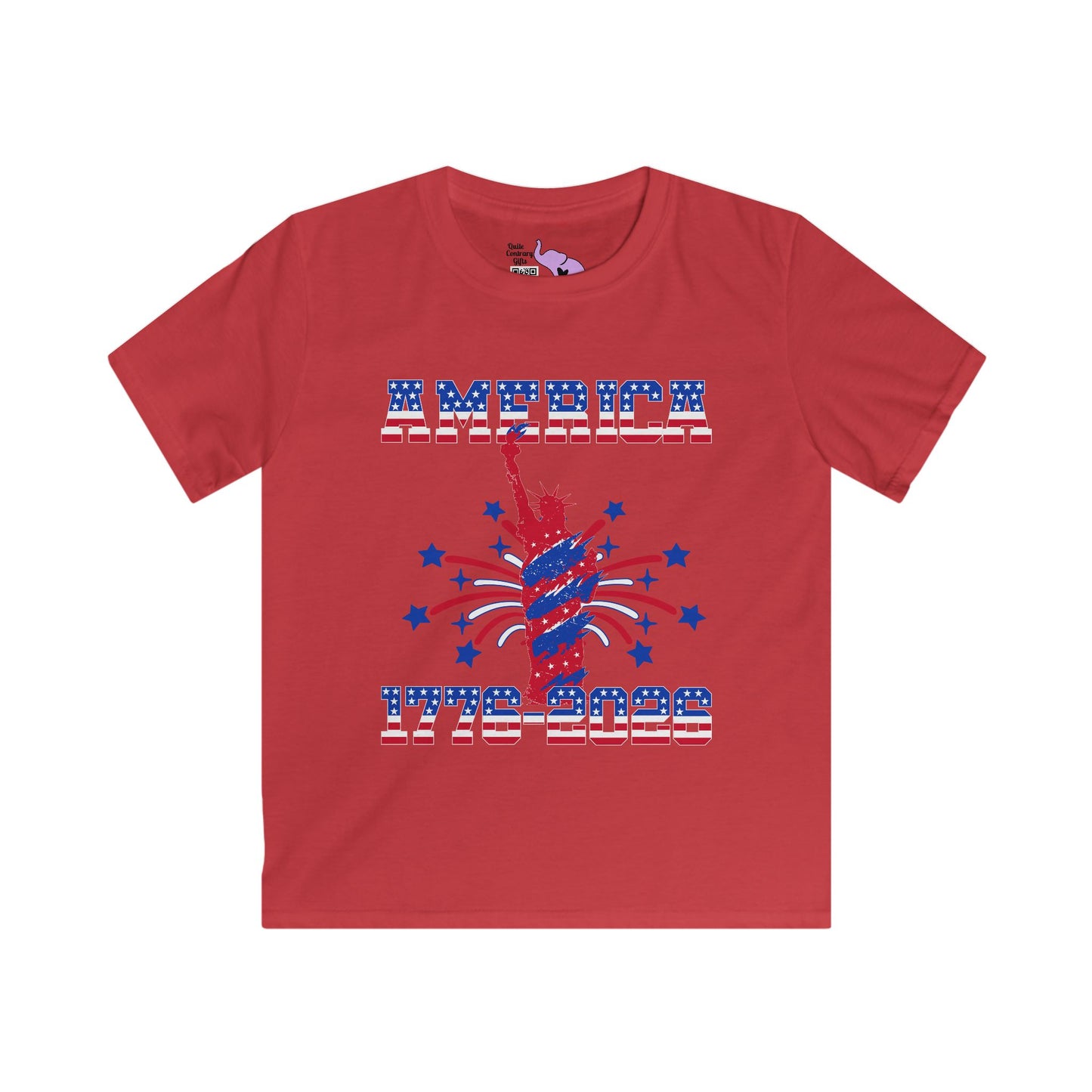 America 1776-2026 (Statue of Liberty) Youth Softstyle Tee