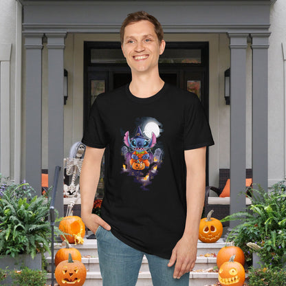 Halloween Stitch Full Moon Adult T-shirt