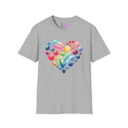 Color Pop Heart Adult T-shirt