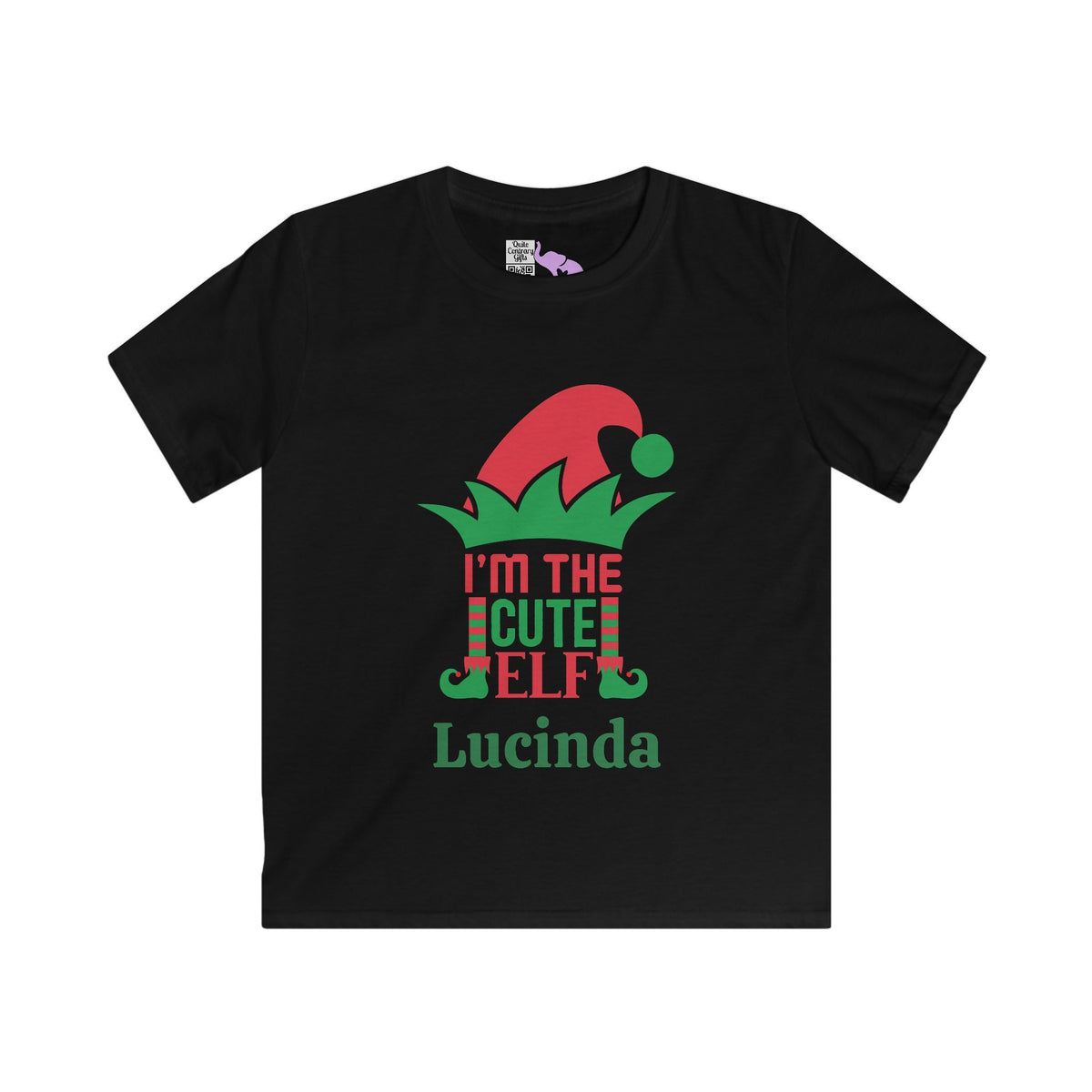I'm The Cute Elf Personalized Youth Softstyle Tee