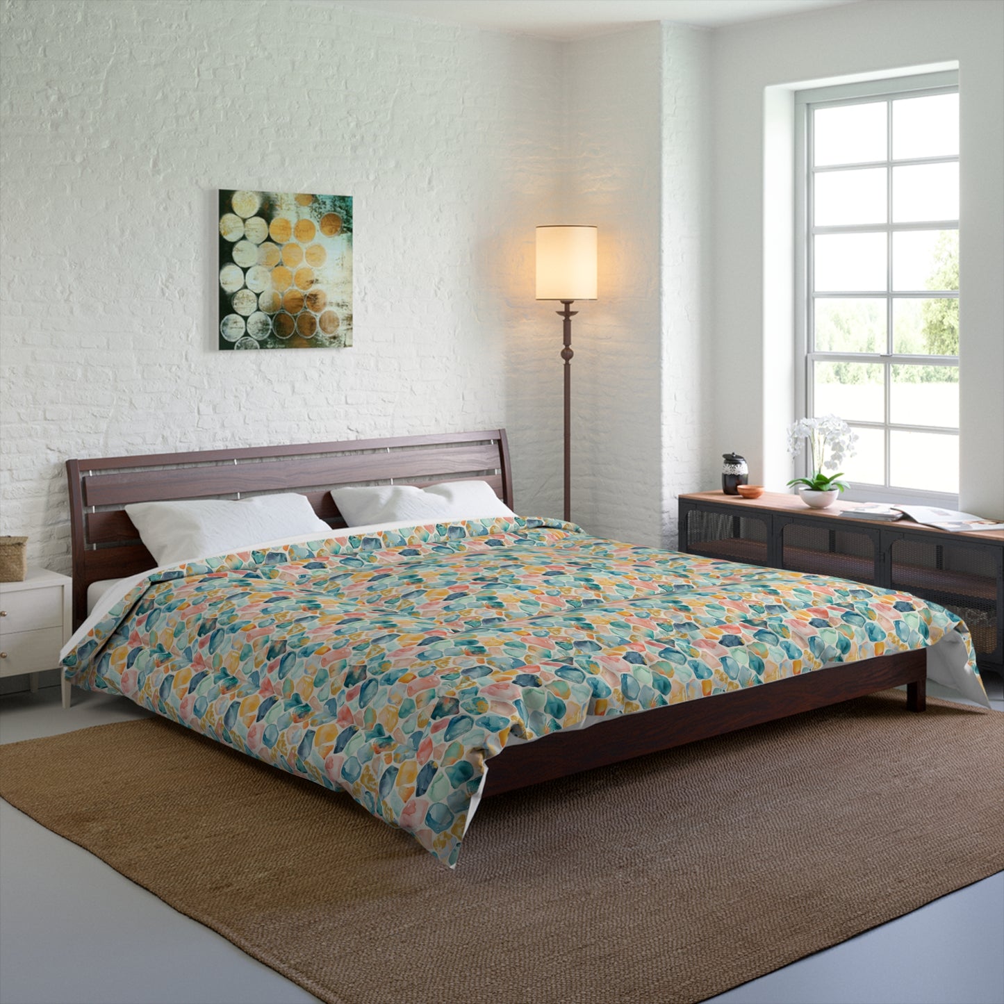Ocean Pebble Drift Comforter