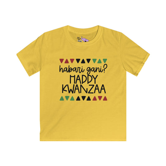 Habari Gani? Happy Kwanzaa Youth Softstyle Tee