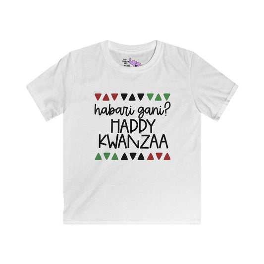 Habari Gani? Happy Kwanzaa Youth Softstyle Tee
