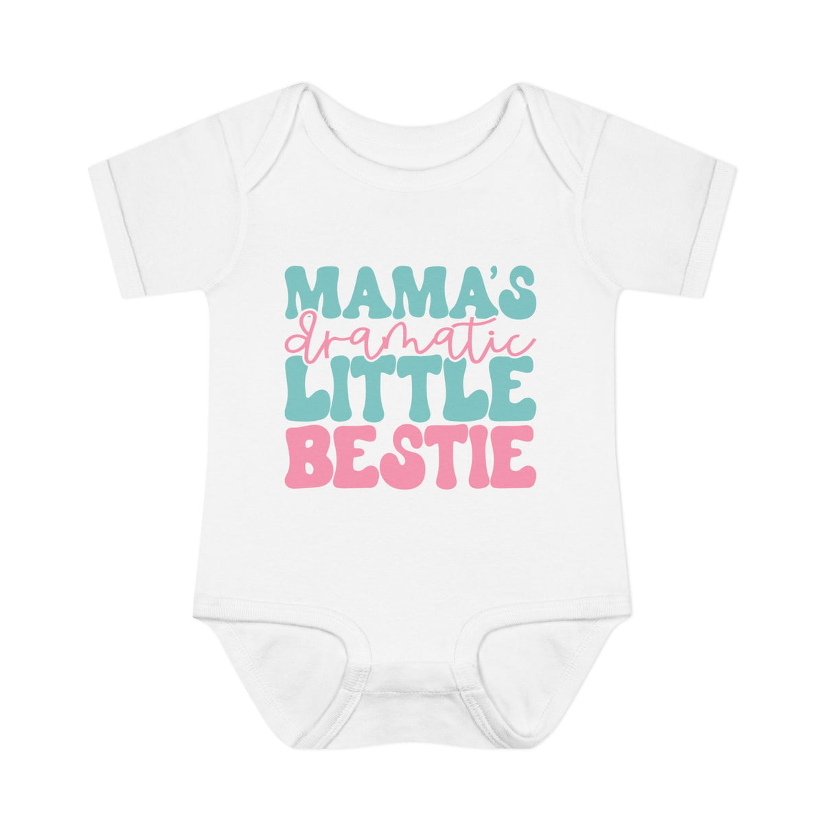 Mama's Dramatic Little Bestie Baby Rib Bodysuit