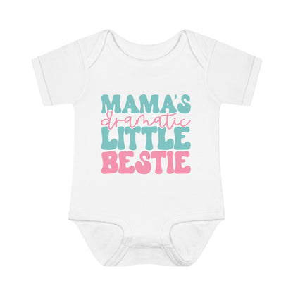 Mama's Dramatic Little Bestie Baby Rib Bodysuit