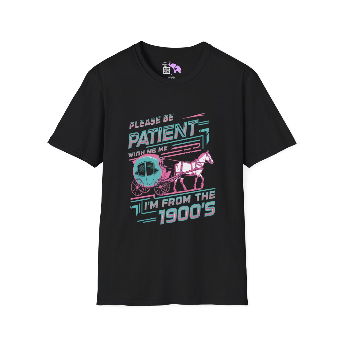 Please Be Patient With Me I'm From The 1900's (Colorful Retro) Adult T-shirt