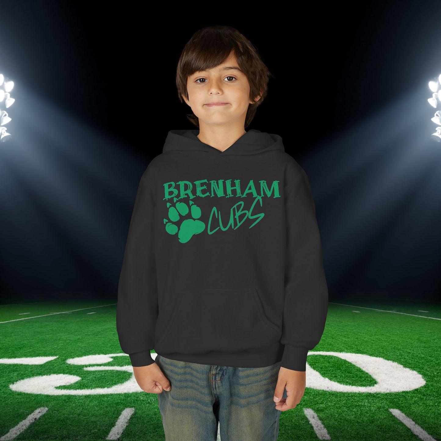 Brenham Cubs w/Claws Youth Heavy Blend Hoodie