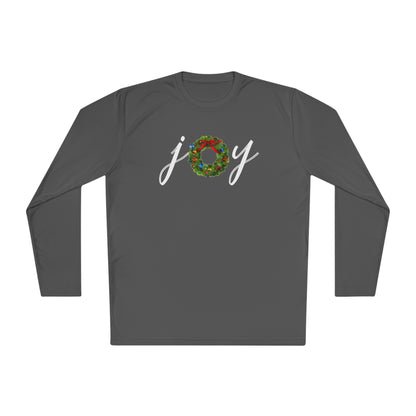 Joy w/Wreath Adult Long Sleeve Tee