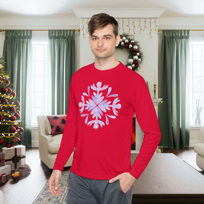 Large Snowflake 3 Adult Long Sleeve Tee