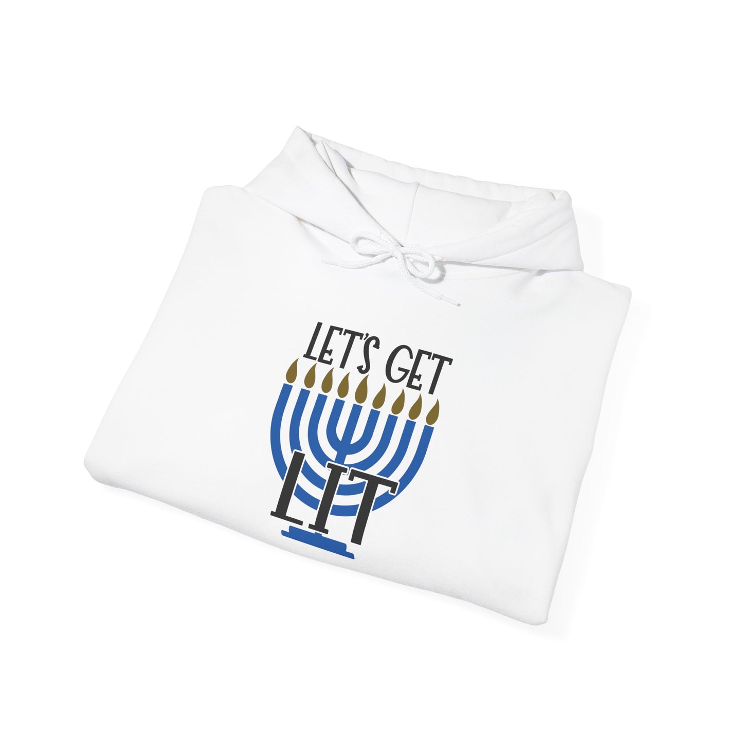 Lets Get Lit Menorah Adult Heavy Blend™ Hooded Sweatshirt