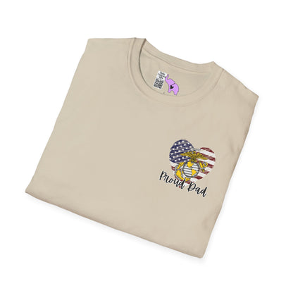 Proud Dad of US  Marine Daughter Adult T-shirt