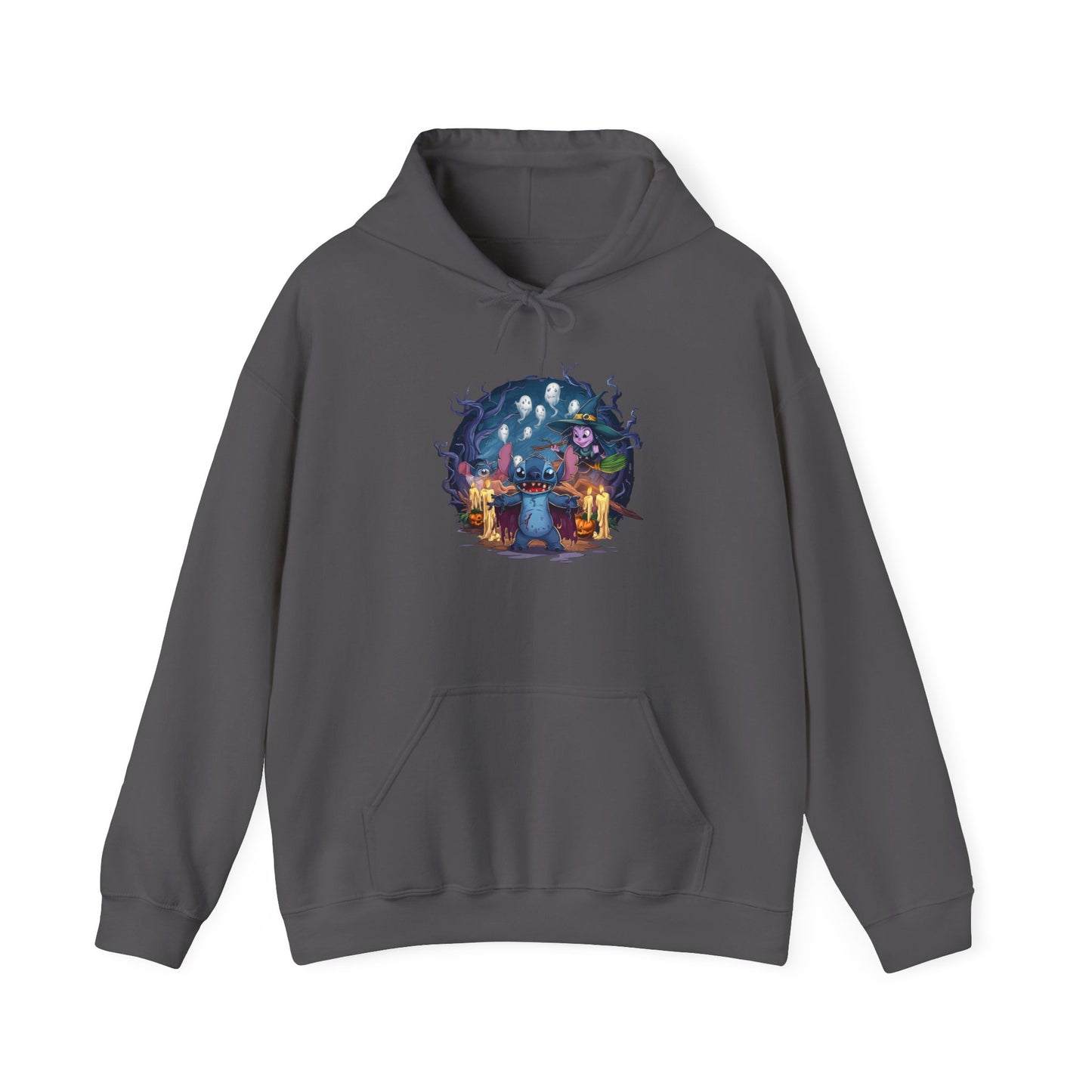 Spooky Stitch Ghosts and Witch Heavy Blend™ Hooded Sweatshirt