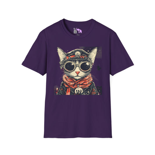 Creepy Aviator Cat T-shirt