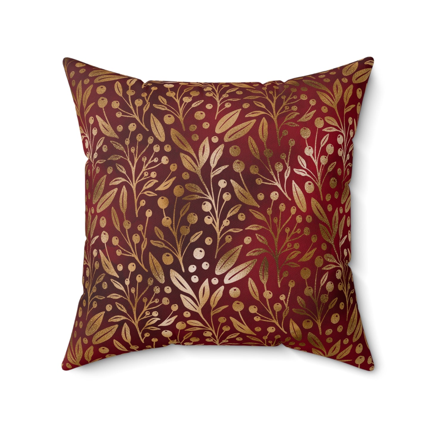 Royal Ember Blossoms Throw Pillow
