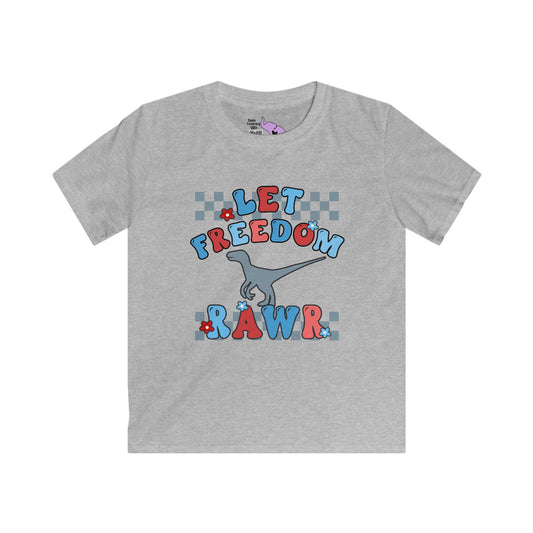 Let Freedom Rawr Youth Softstyle Tee