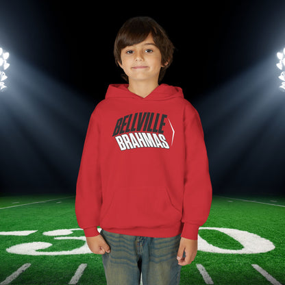 Bellville Brahmas (Angled) Youth Heavy Blend Hoodie
