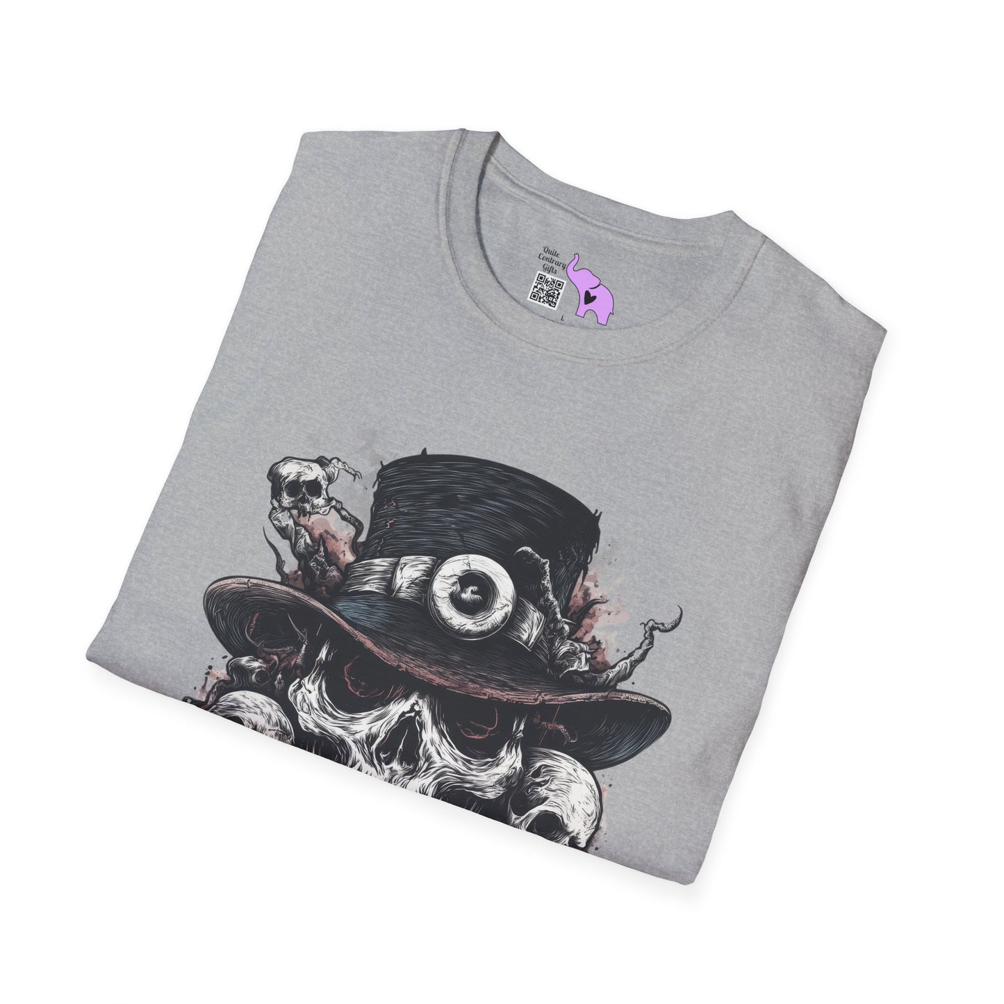 Creepy Skulls w/Top Hat Adult T-shirt