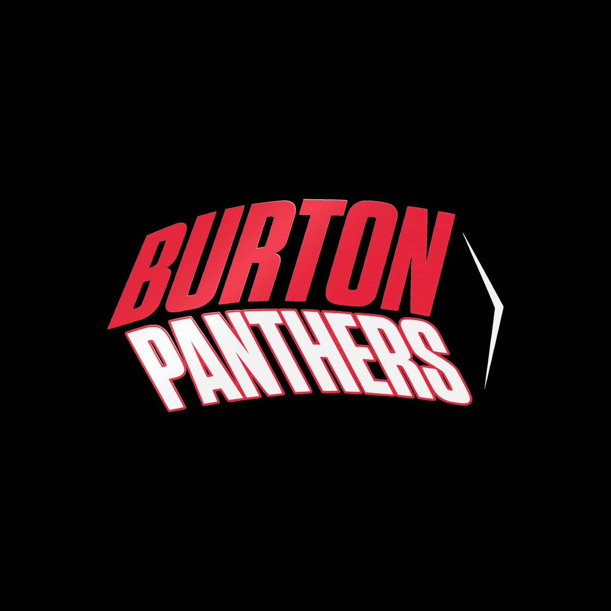 Burton Panthers (Angled, White) Decal