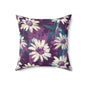 Twilight Daisy Meadow Throw Pillow