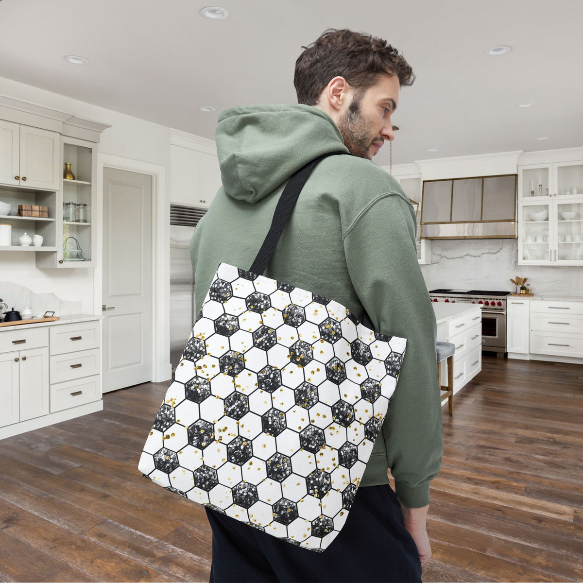 Soccer Gold Rush Canvas Tote Bag