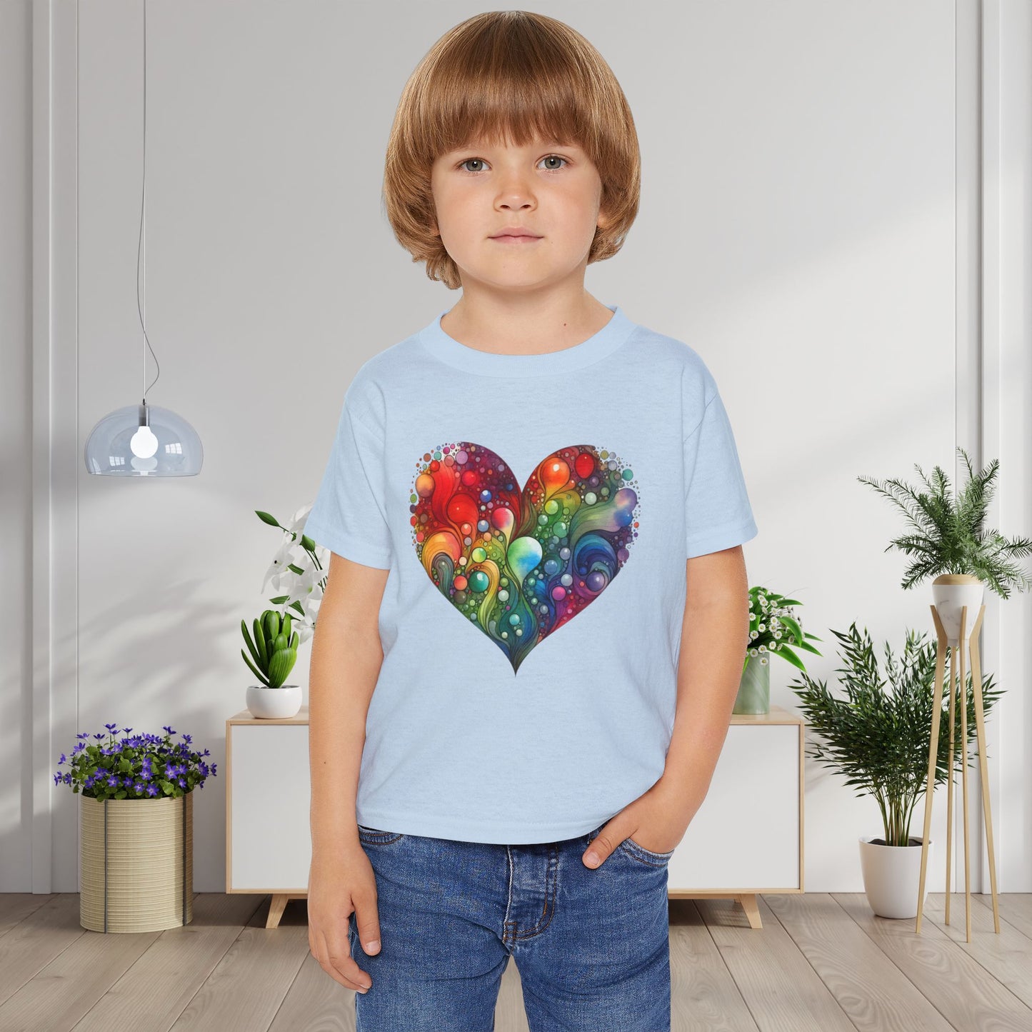 Color Burst Heart Heavy Cotton™ Toddler T-shirt