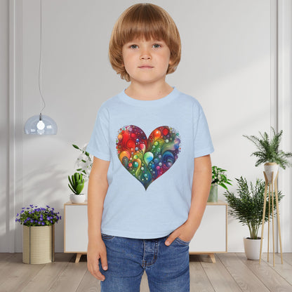 Color Burst Heart Heavy Cotton™ Toddler T-shirt