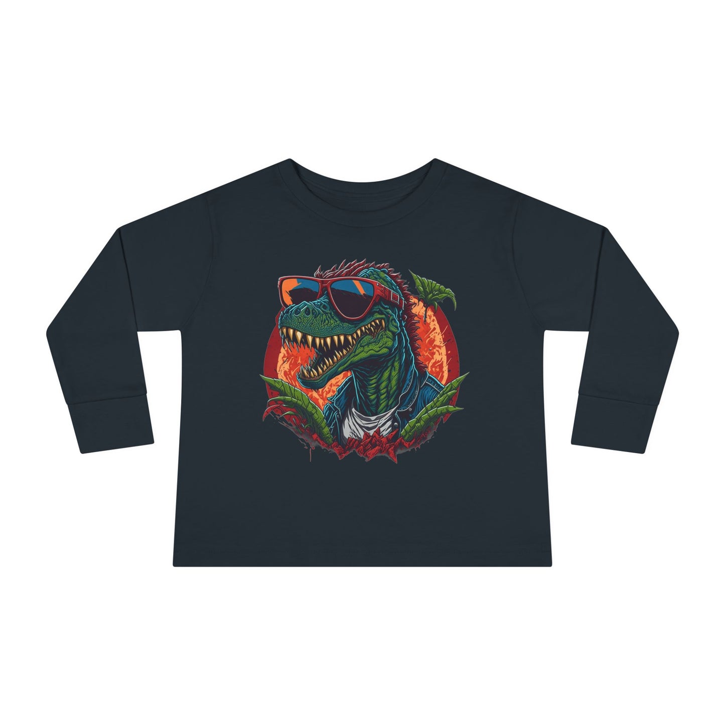 Cool Dinosaur Toddler Long Sleeve Tee