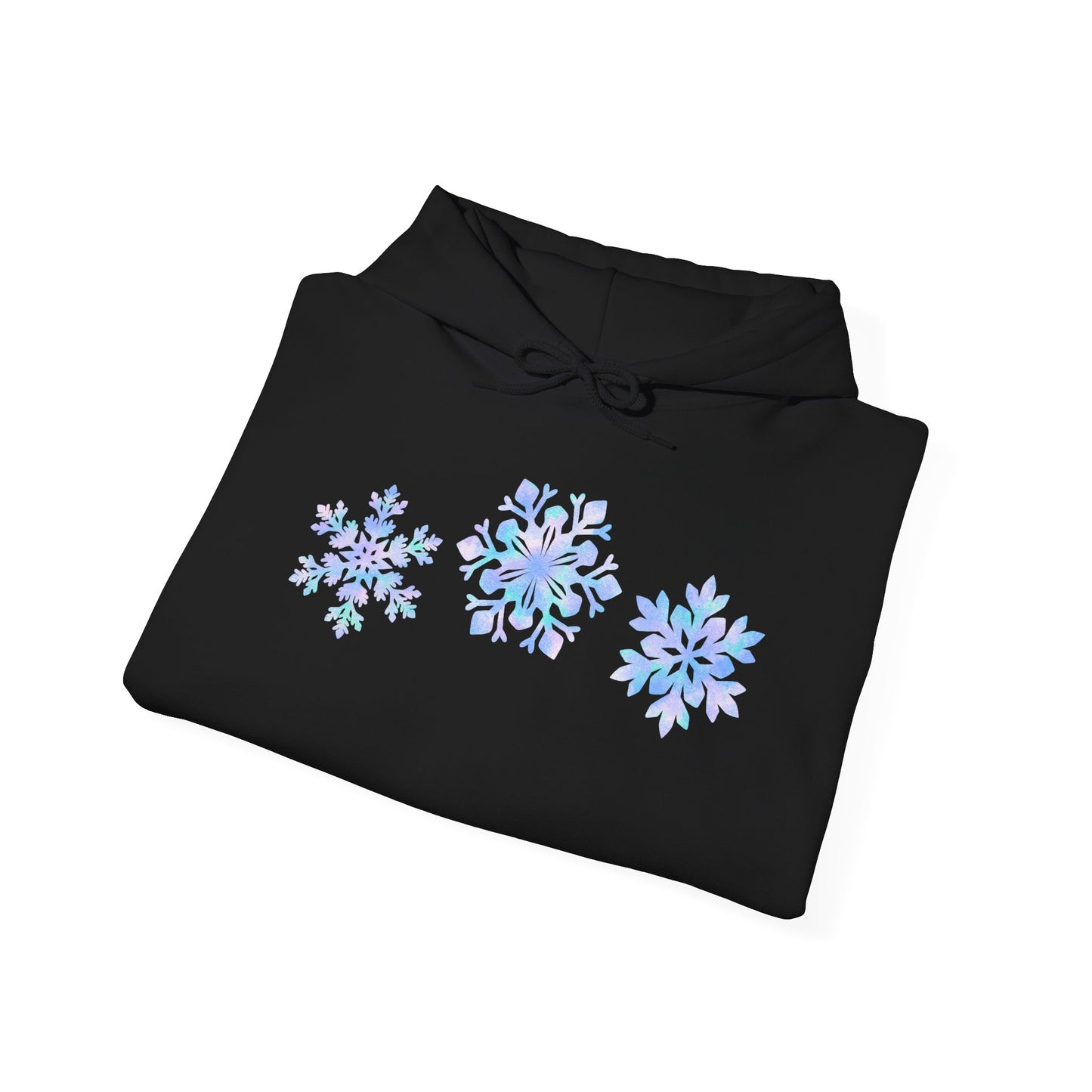 Blue Snowflakes Adult Heavy Blend™ Hooded Sweatshirt