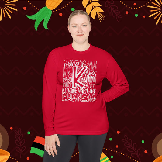 Kwanzaa Wordcloud Adult Long Sleeve Tee