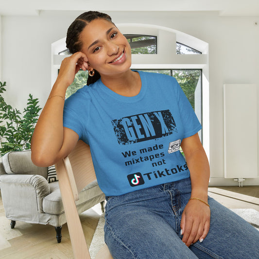 Gen X We Made Mixtapes Not Tiktoks Adult T-shirt