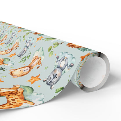 Cute Safari Animals Wrapping Paper