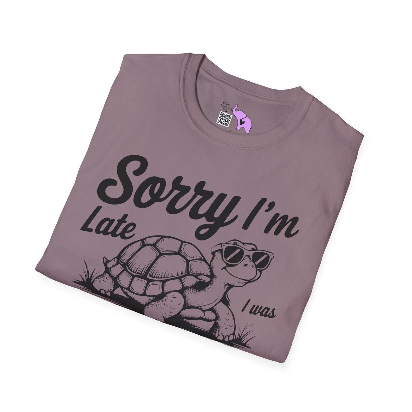 Sorry I'm Late I Was Dilly Dallying (Turtle) Adult T-shirt